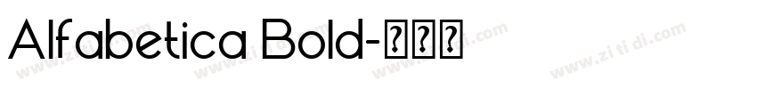 Alfabetica Bold字体转换